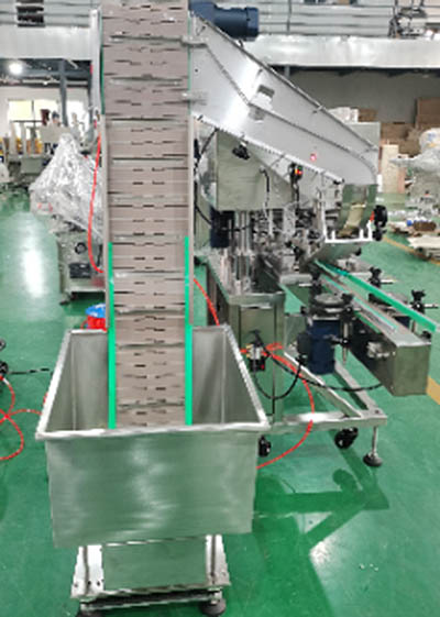 Auto Screw capping machine with cap elevator4