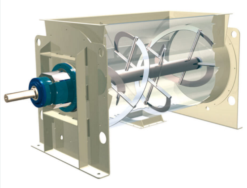 What is the difference between a ribbon mixer and a paddle mixer